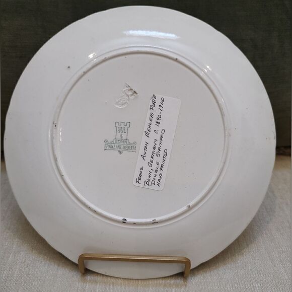 Rare Antique Franz Anton Mehlem Hand Painted Gamebird Plate Circa 1890-1900 - Picture 8 of 9